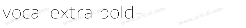 vocal extra bold字体转换